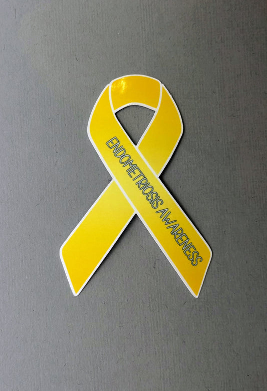 Endometriosis Awareness Ribbon Sticker