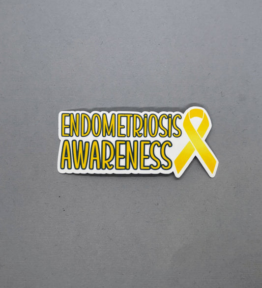 Endometriosis Awareness with Ribbon Sticker
