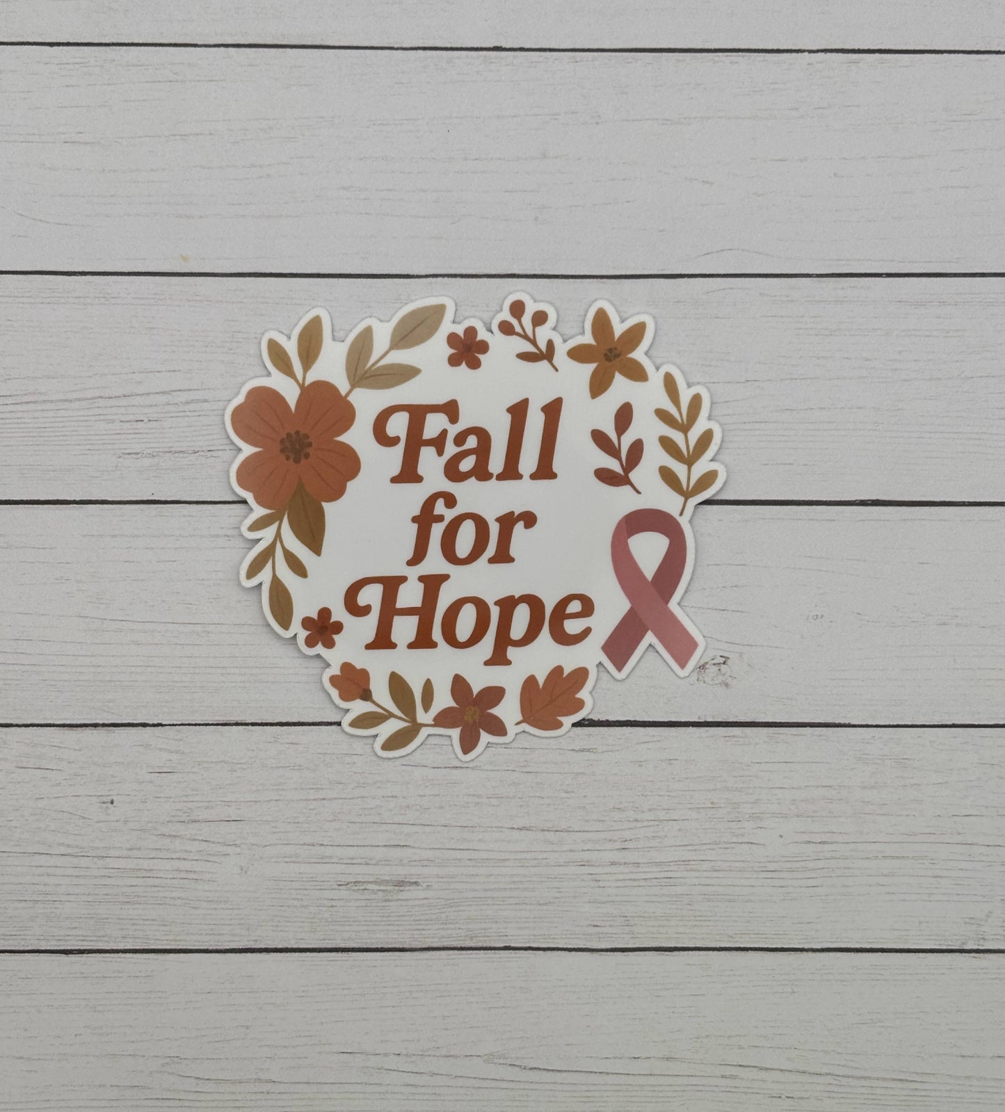 Fall For Hope Breast Cancer Awareness Sticker