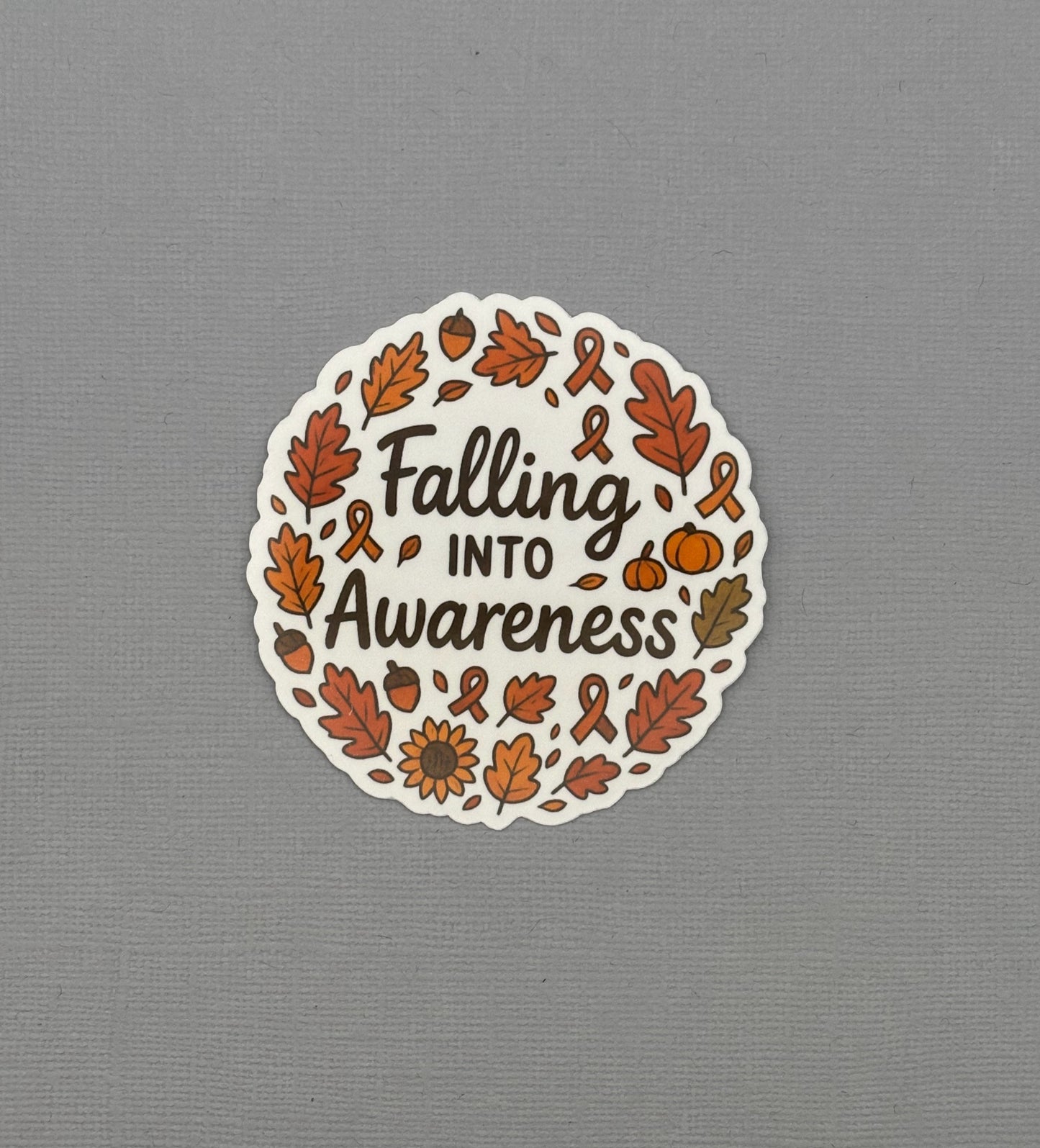 Falling into Awareness Fall Sticker