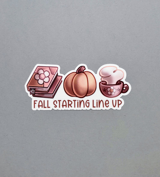 Fall Starting Line Up Sticker