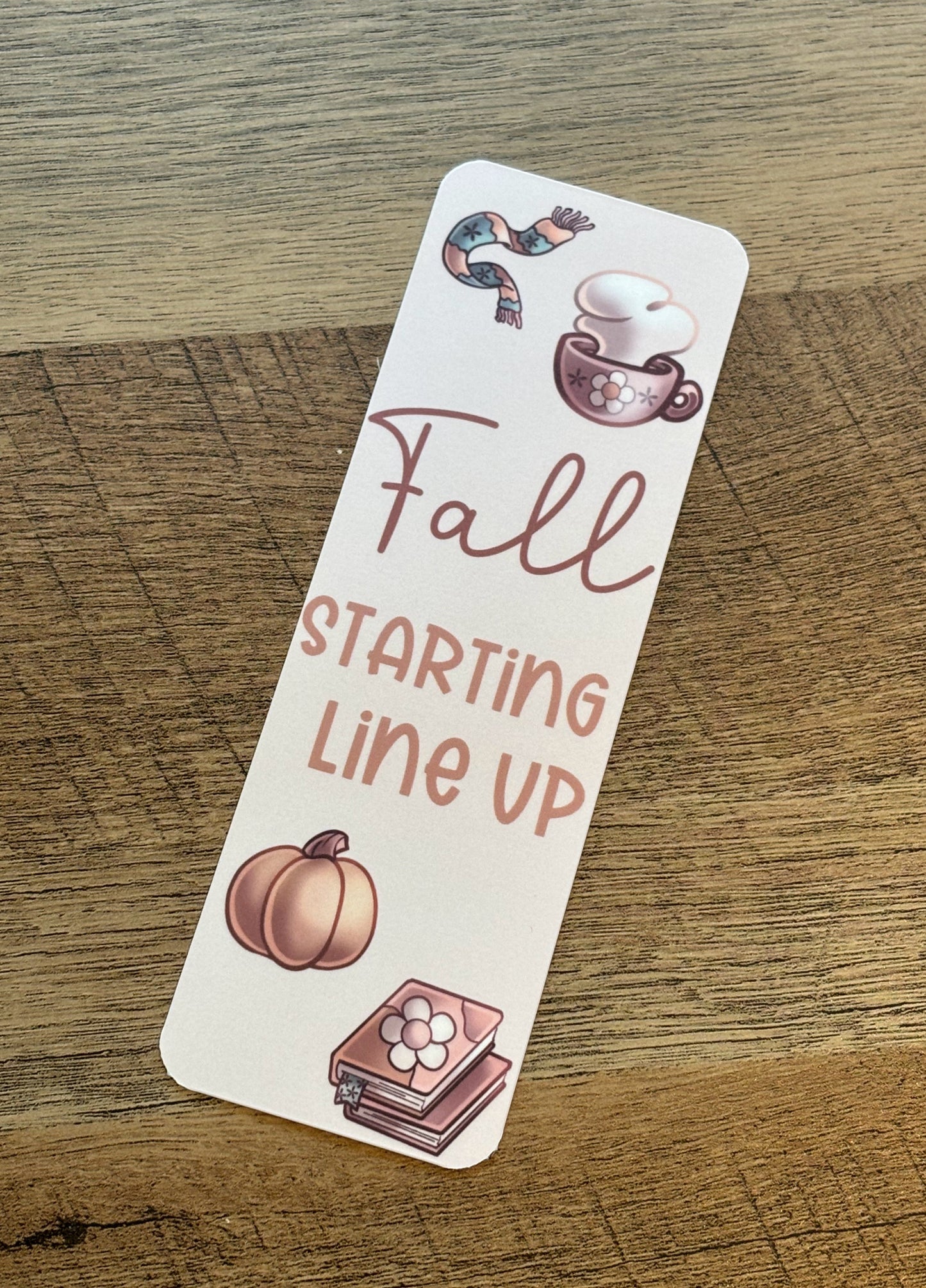 Fall Starting Line Up Bookmark