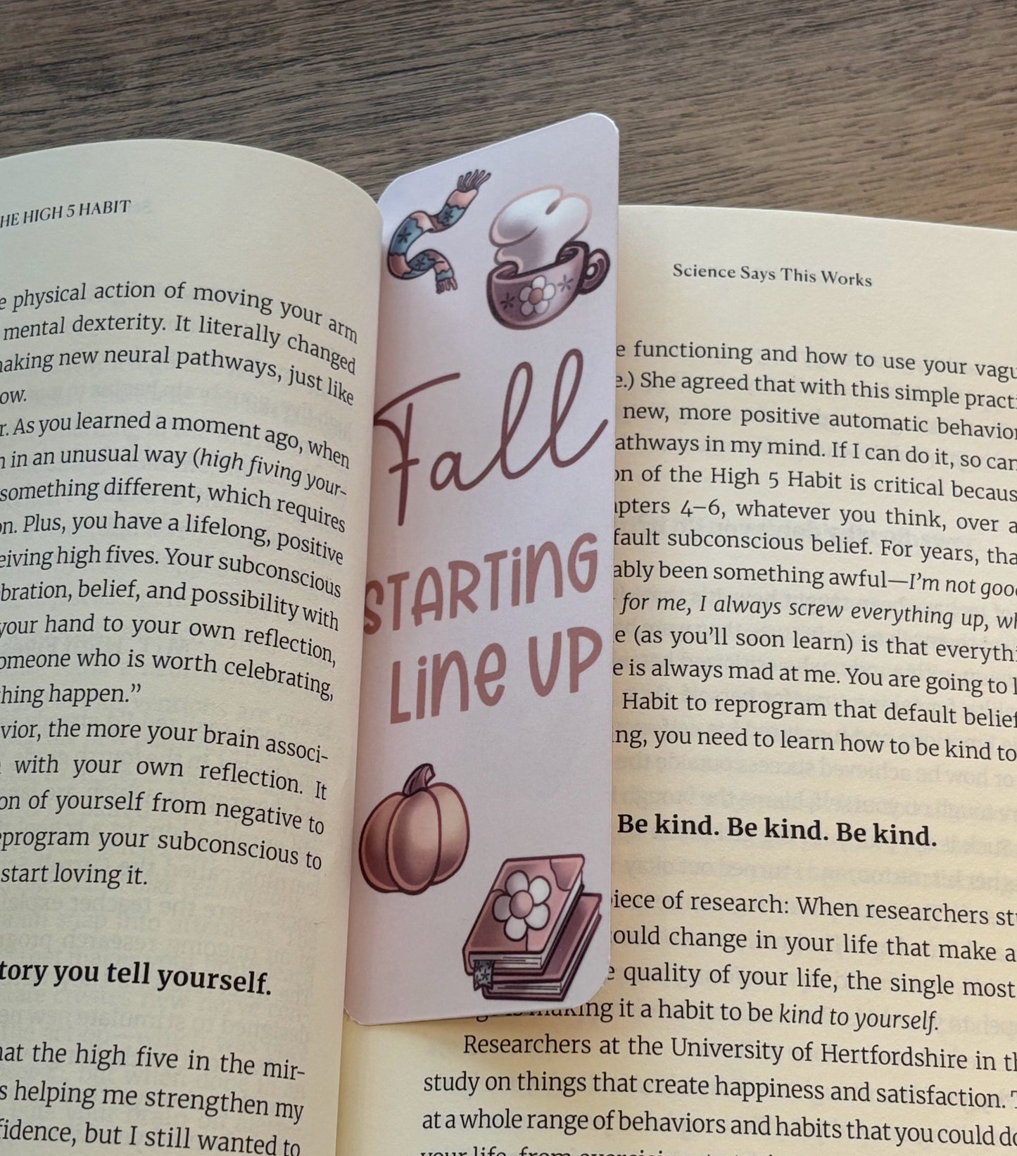 Fall Starting Line Up Bookmark