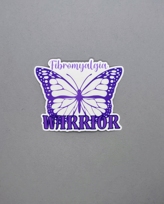 Fibromyalgia Warrior Butterfly Sticker