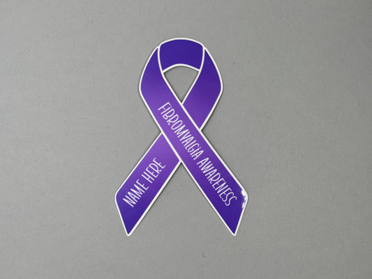 Fibromyalgia Awareness Custom Ribbon Sticker