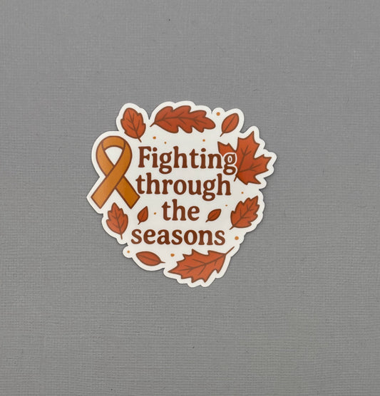 Fighting Through the Seasons Awareness Sticker