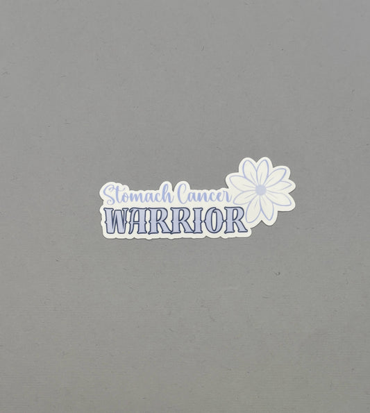 Stomach Cancer Warrior Flower Sticker