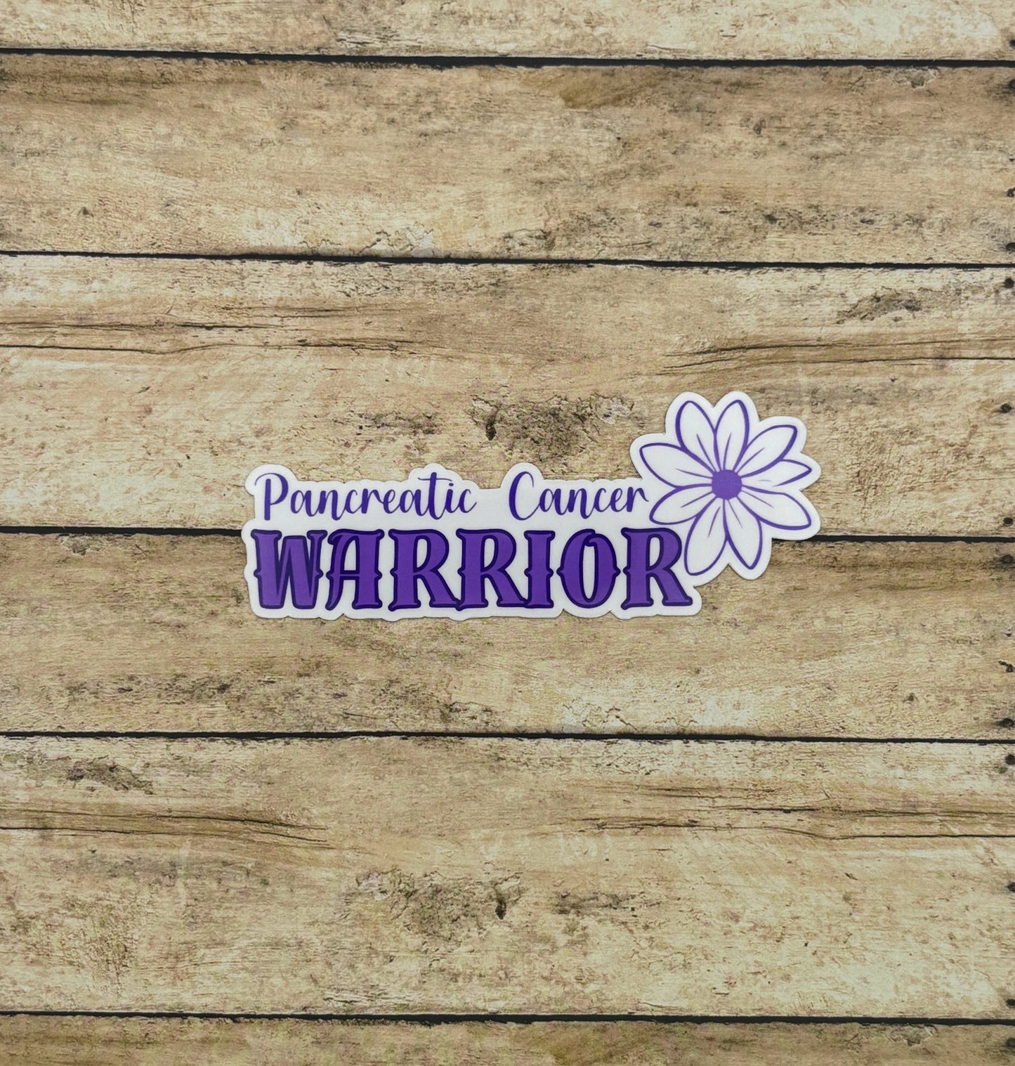 Pancreatic Cancer Warrior Flower Sticker