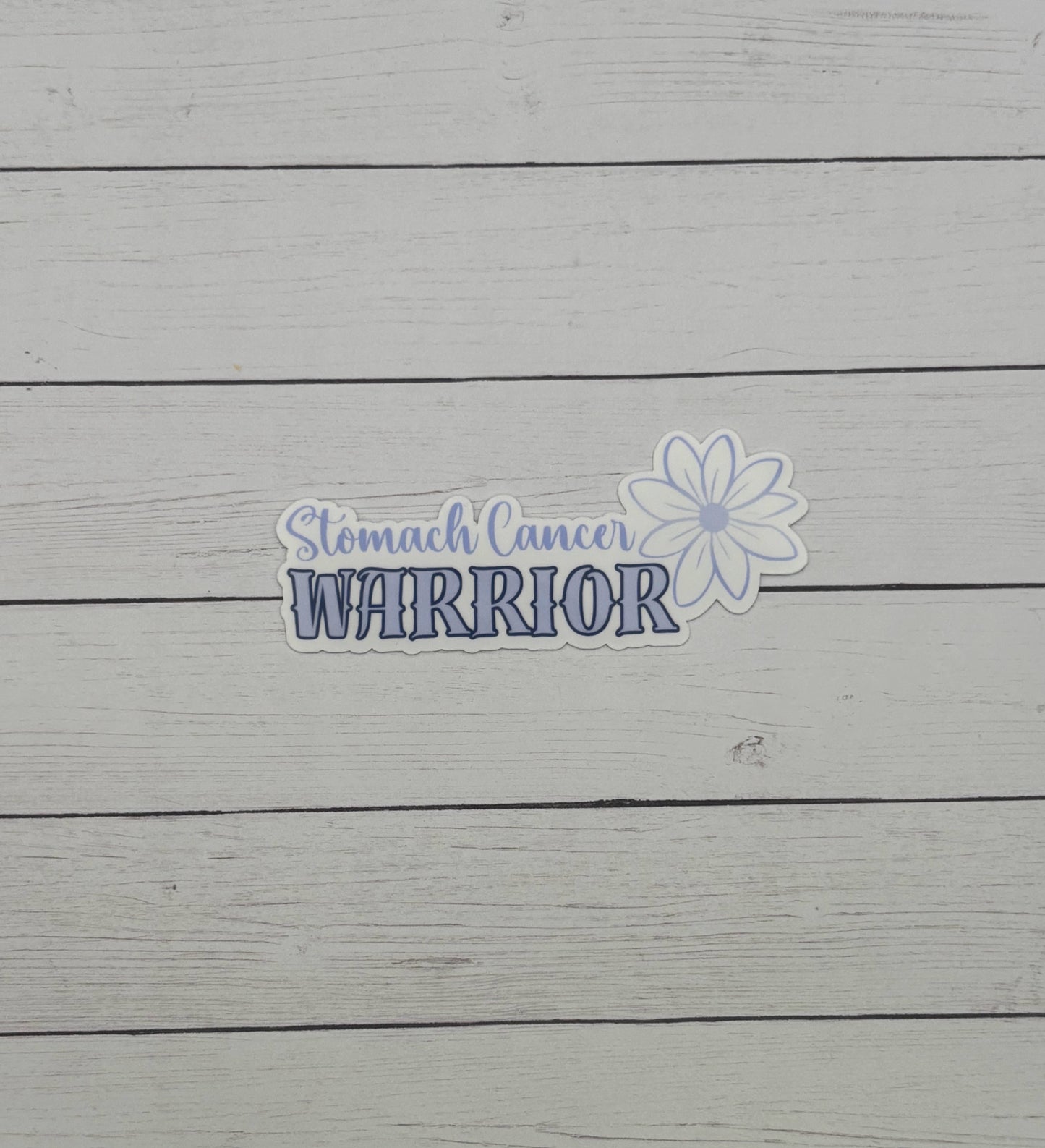 Stomach Cancer Warrior Flower Sticker