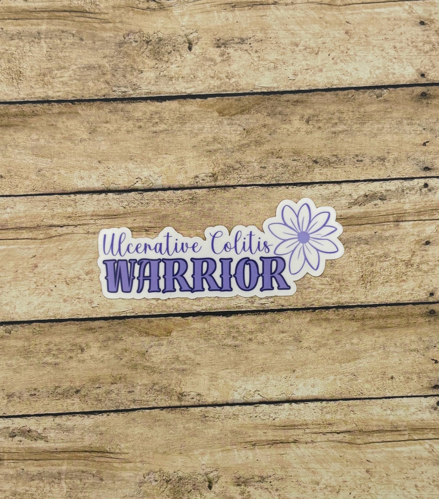 Ulcerative Colitis Warrior Flower Sticker