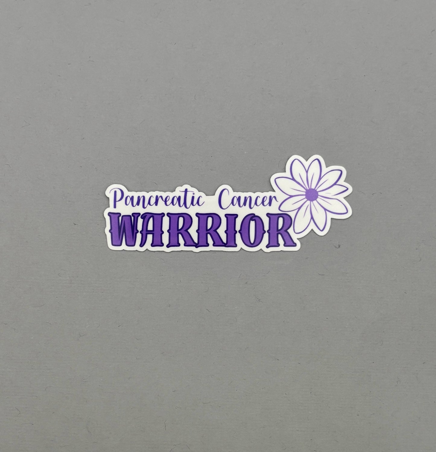 Pancreatic Cancer Warrior Flower Sticker