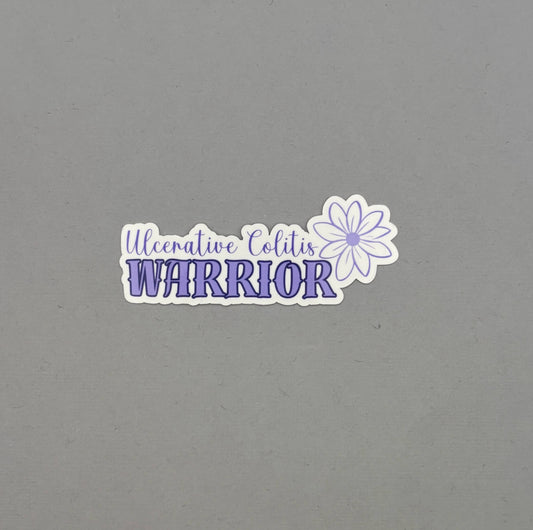 Ulcerative Colitis Warrior Flower Sticker