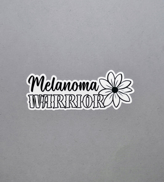 Melanoma Warrior Flower Sticker