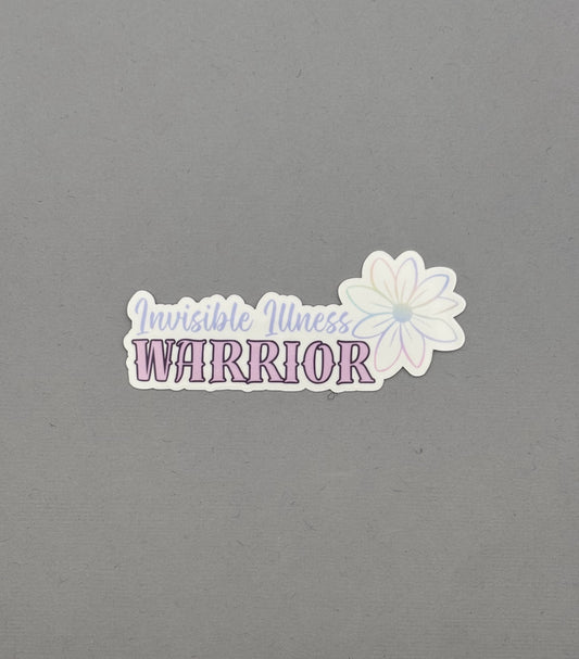 Invisible Illness Warrior Flower Sticker