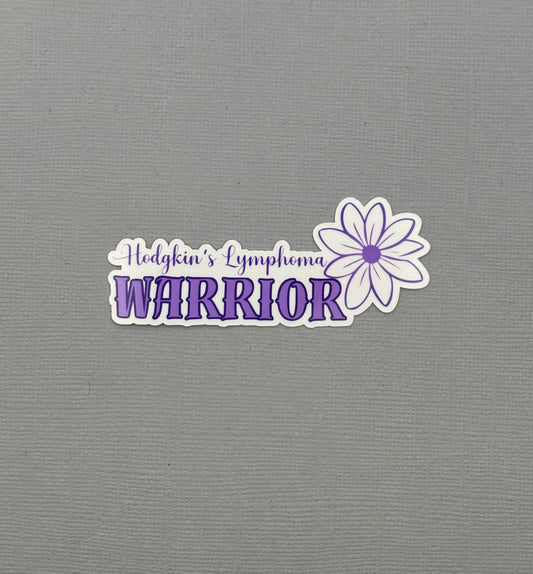 Hodgkin's Lymphoma Warrior Flower Sticker