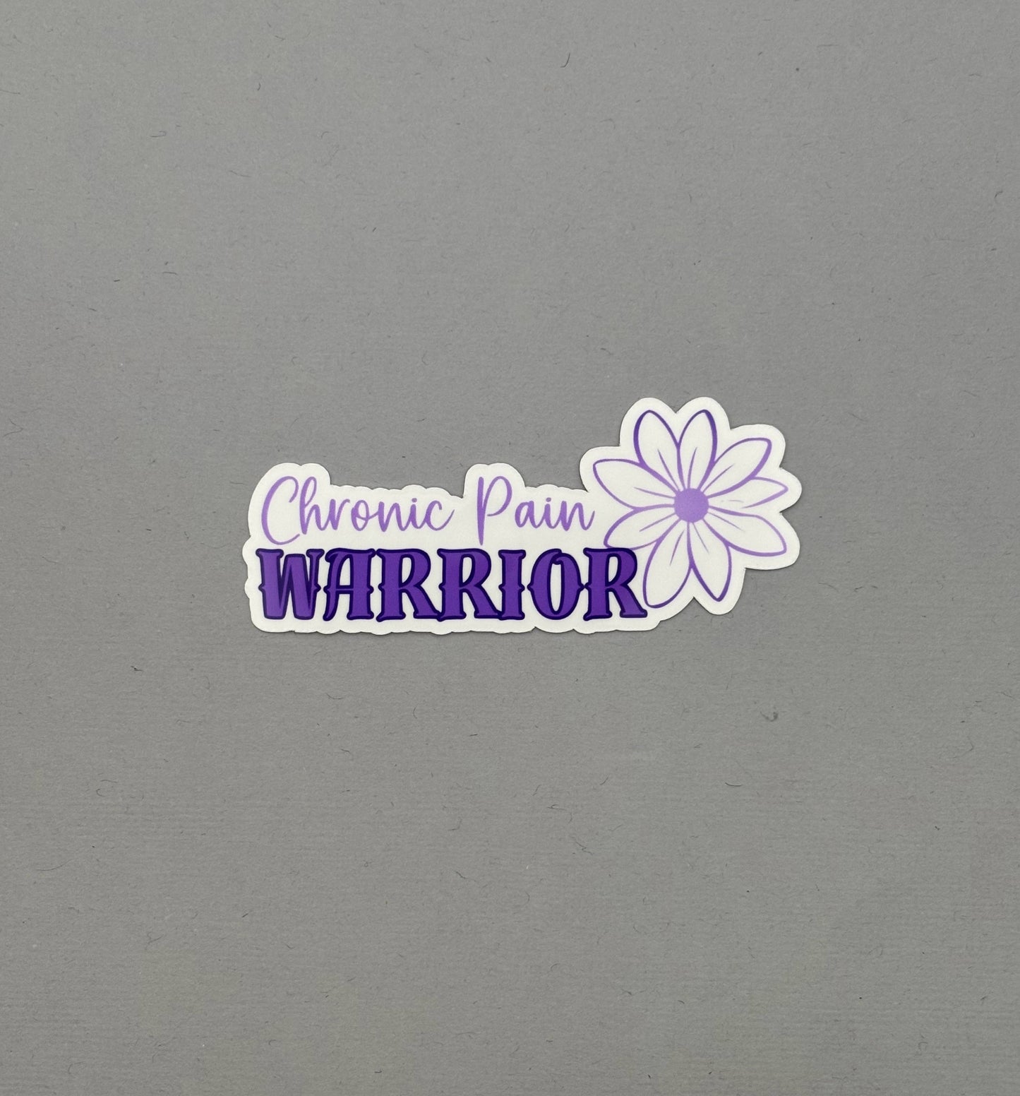 Chronic Pain Warrior with Flower Sticker