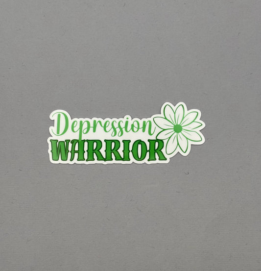 Depression Warrior Flower Sticker