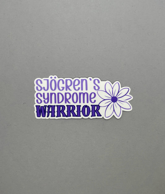 Sjogren's Syndrome Warrior Flower Sticker