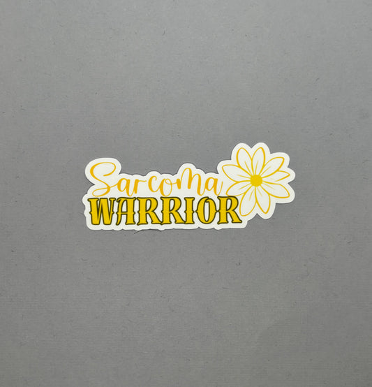 Sarcoma Warrior Flower Ribbon Sticker