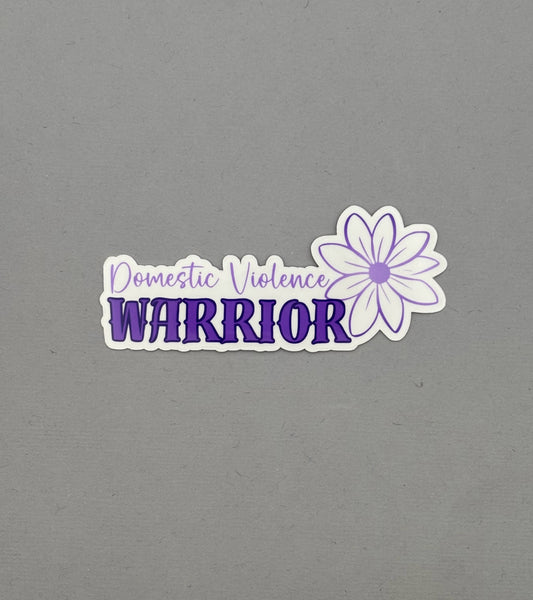 Domestic Violence Warrior Flower Sticker