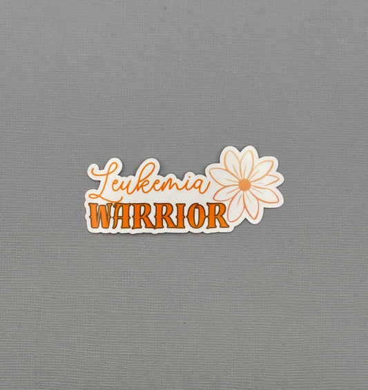 Leukemia Warrior Flower Sticker