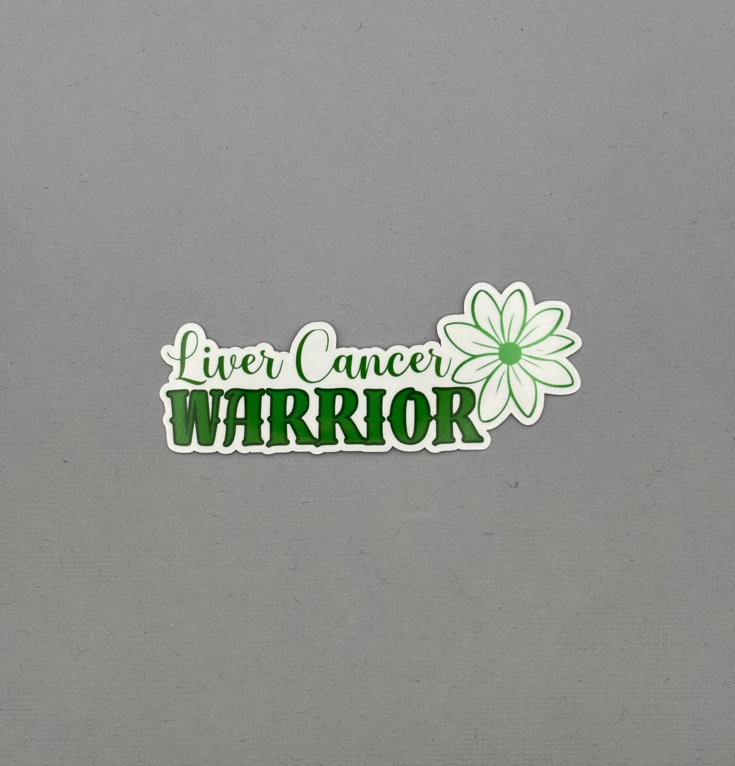 Liver Cancer Warrior Flower Sticker