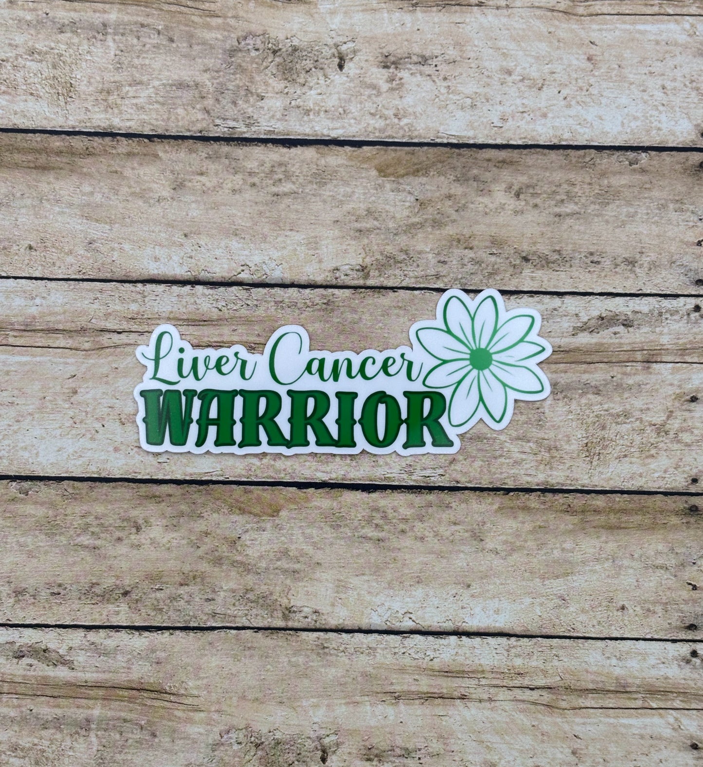 Liver Cancer Warrior Flower Sticker