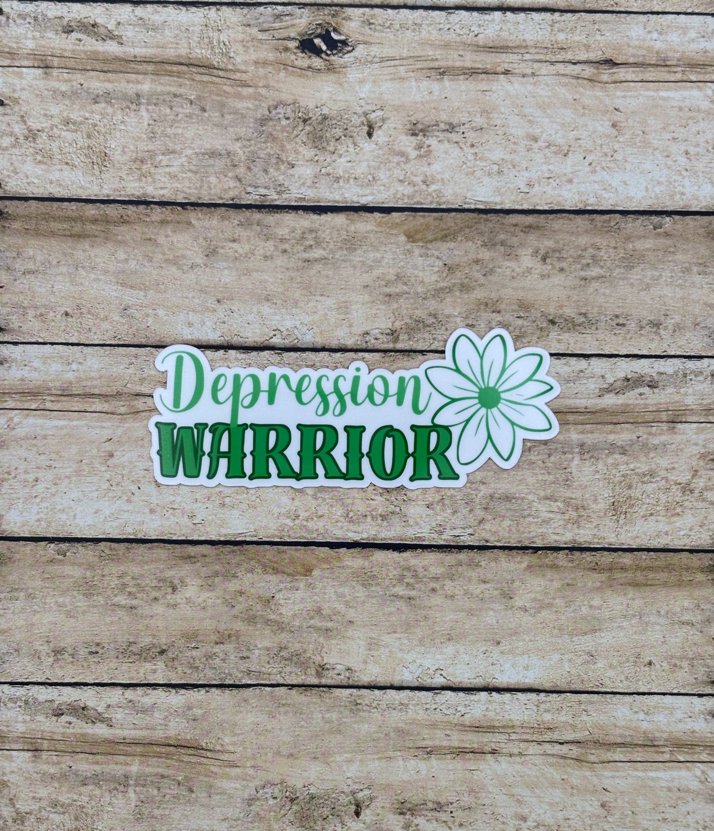 Depression Warrior Flower Sticker
