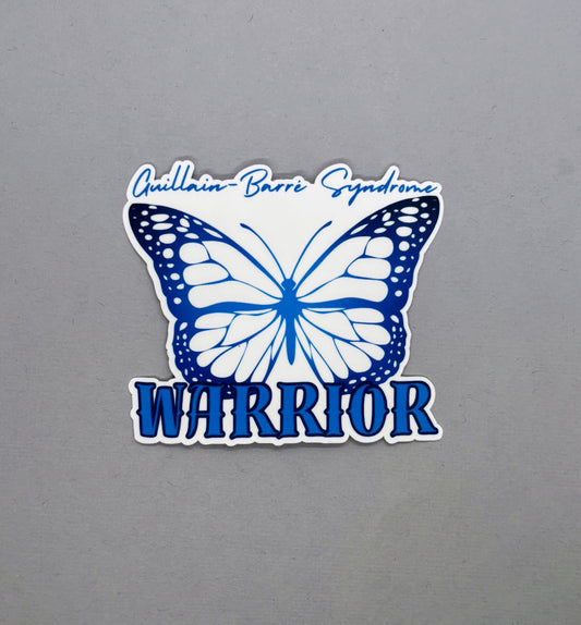 Guillain-Barre Syndrome Warrior Butterfly Sticker