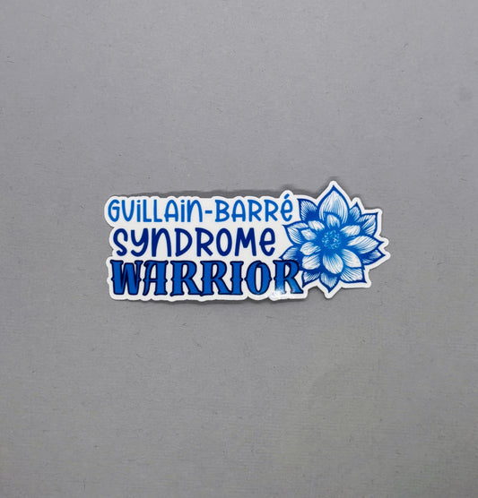 Guillain-Barre Syndrome Warrior Flower Sticker