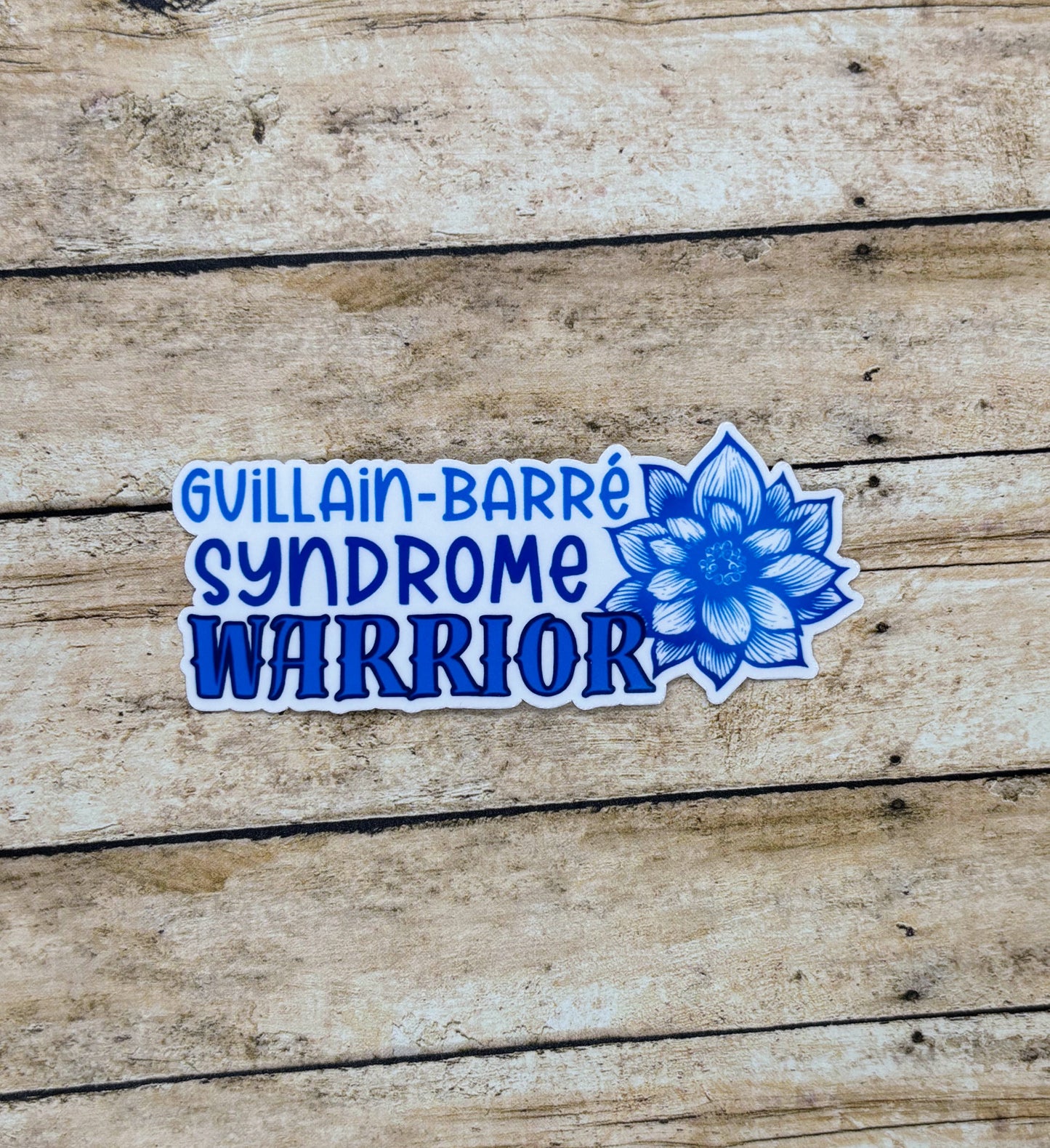 Guillain-Barre Syndrome Warrior Flower Sticker