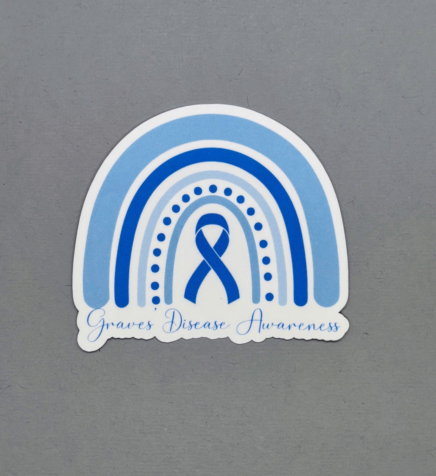 Grave's Disease Awareness Rainbow Sticker