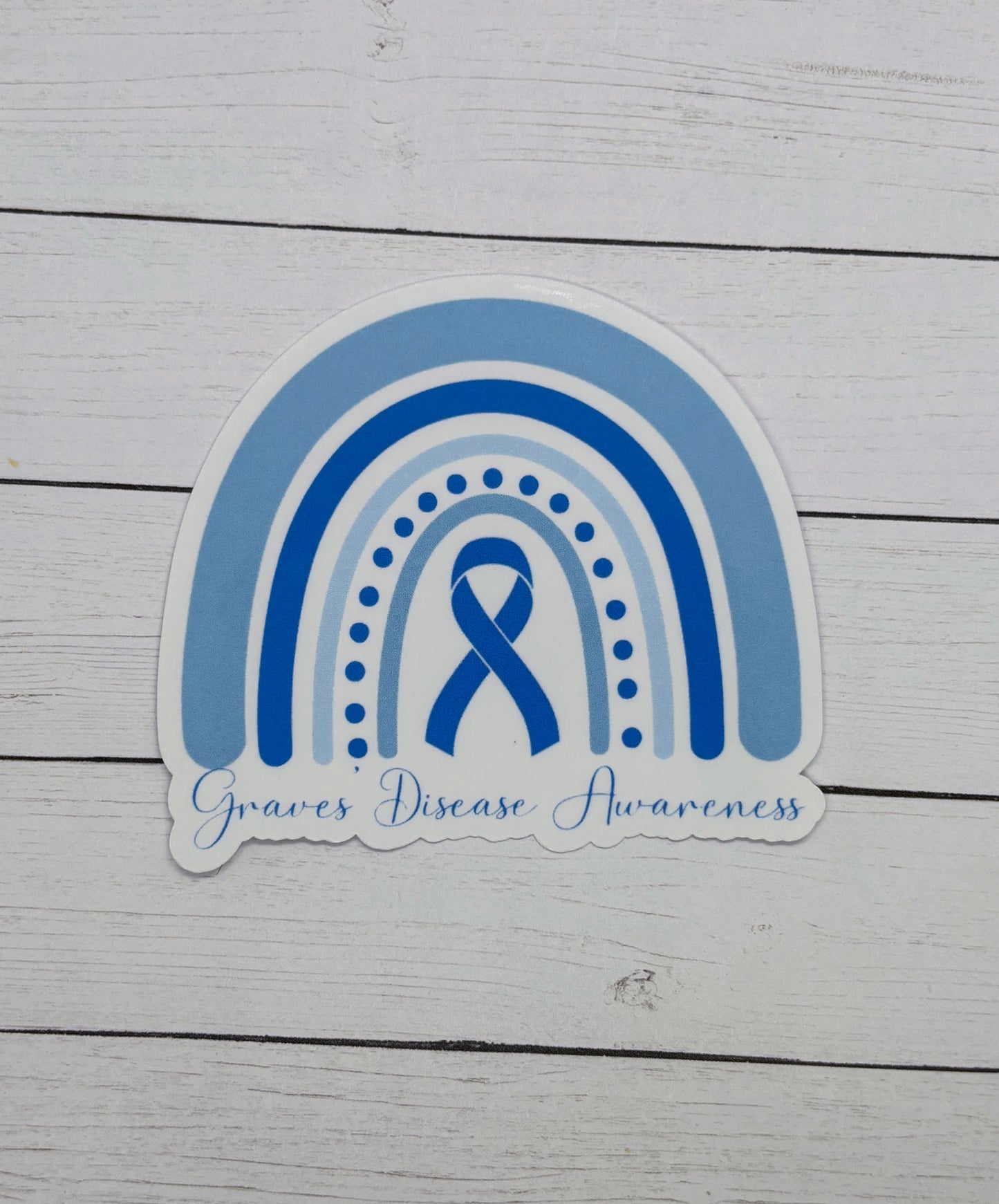 Grave's Disease Awareness Rainbow Sticker