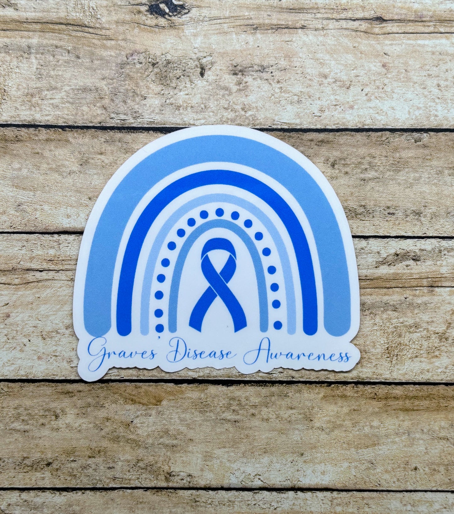 Grave's Disease Awareness Rainbow Sticker