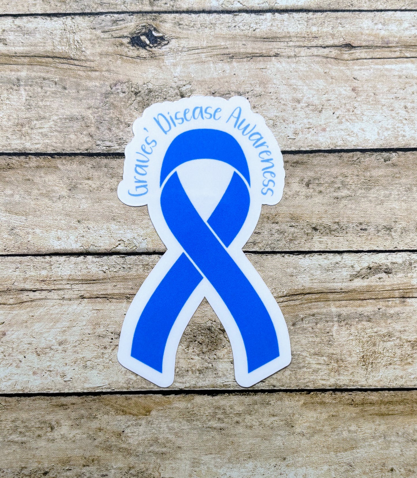 Grave's Disease Awareness Ribbon Sticker