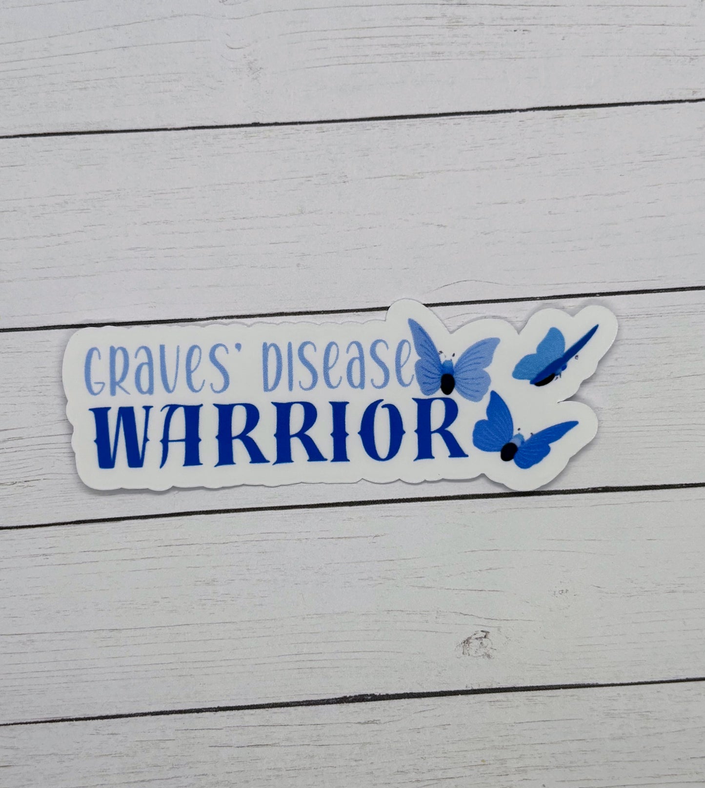 Grave's Disease Warrior Butterflies Sticker