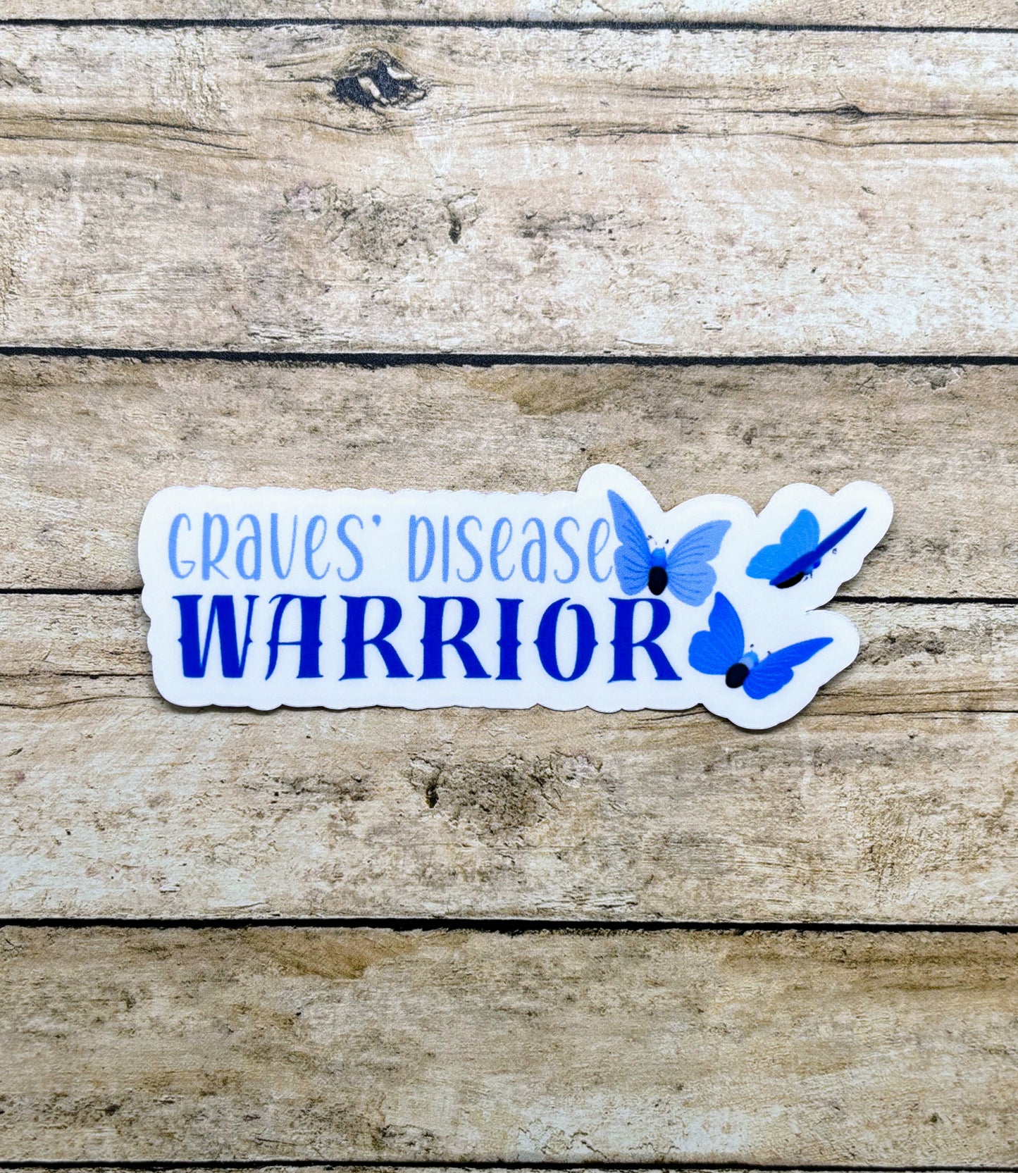 Grave's Disease Warrior Butterflies Sticker