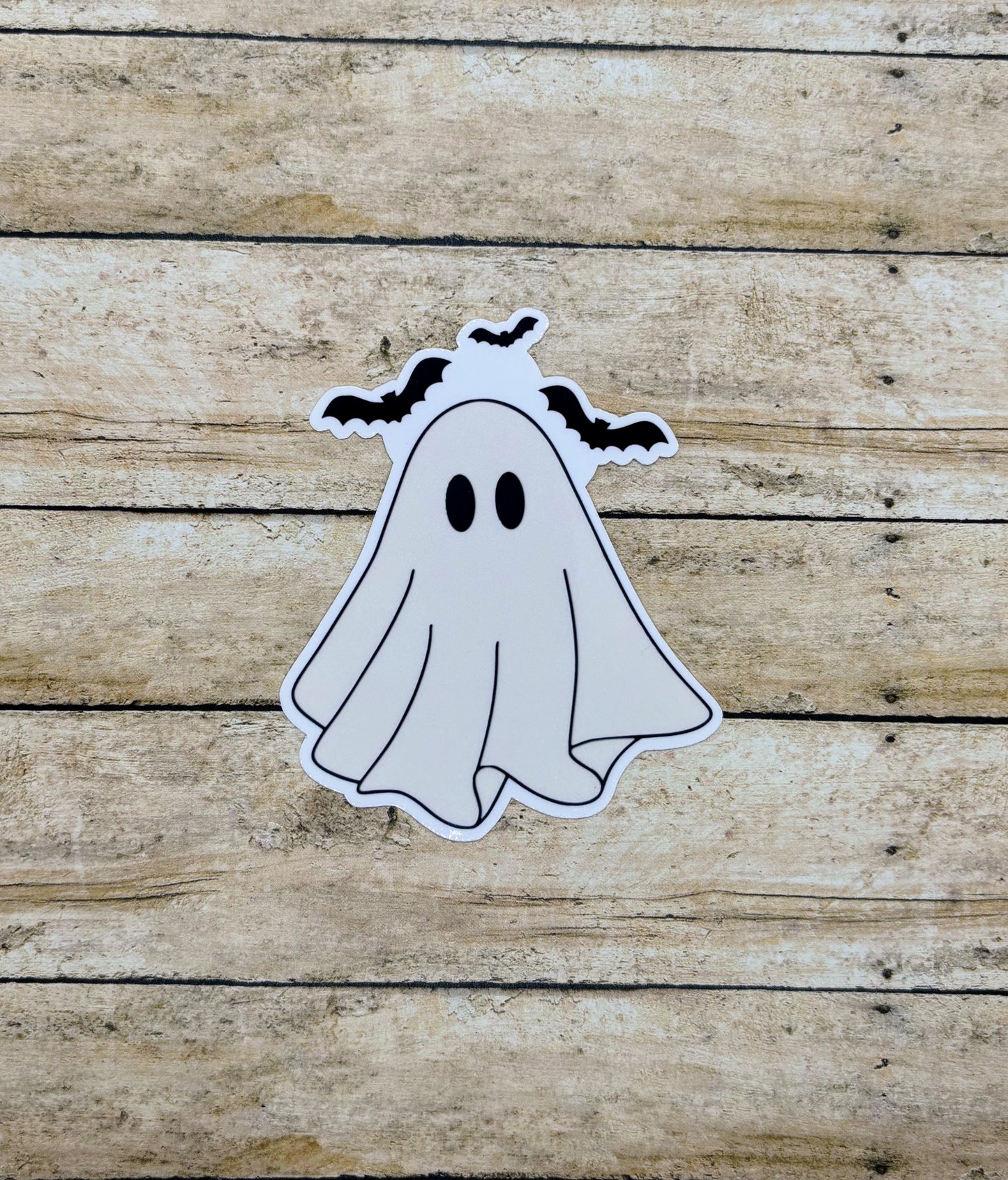 Ghost with Bats Sticker