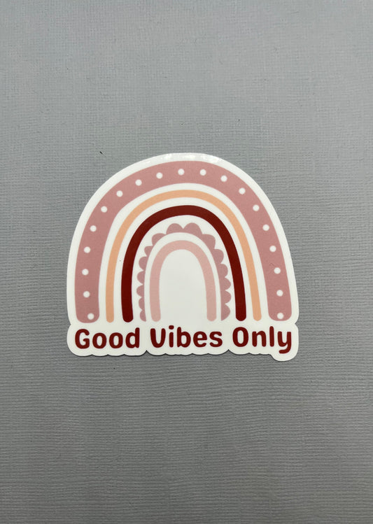 Good Vibes Only Rainbow Sticker