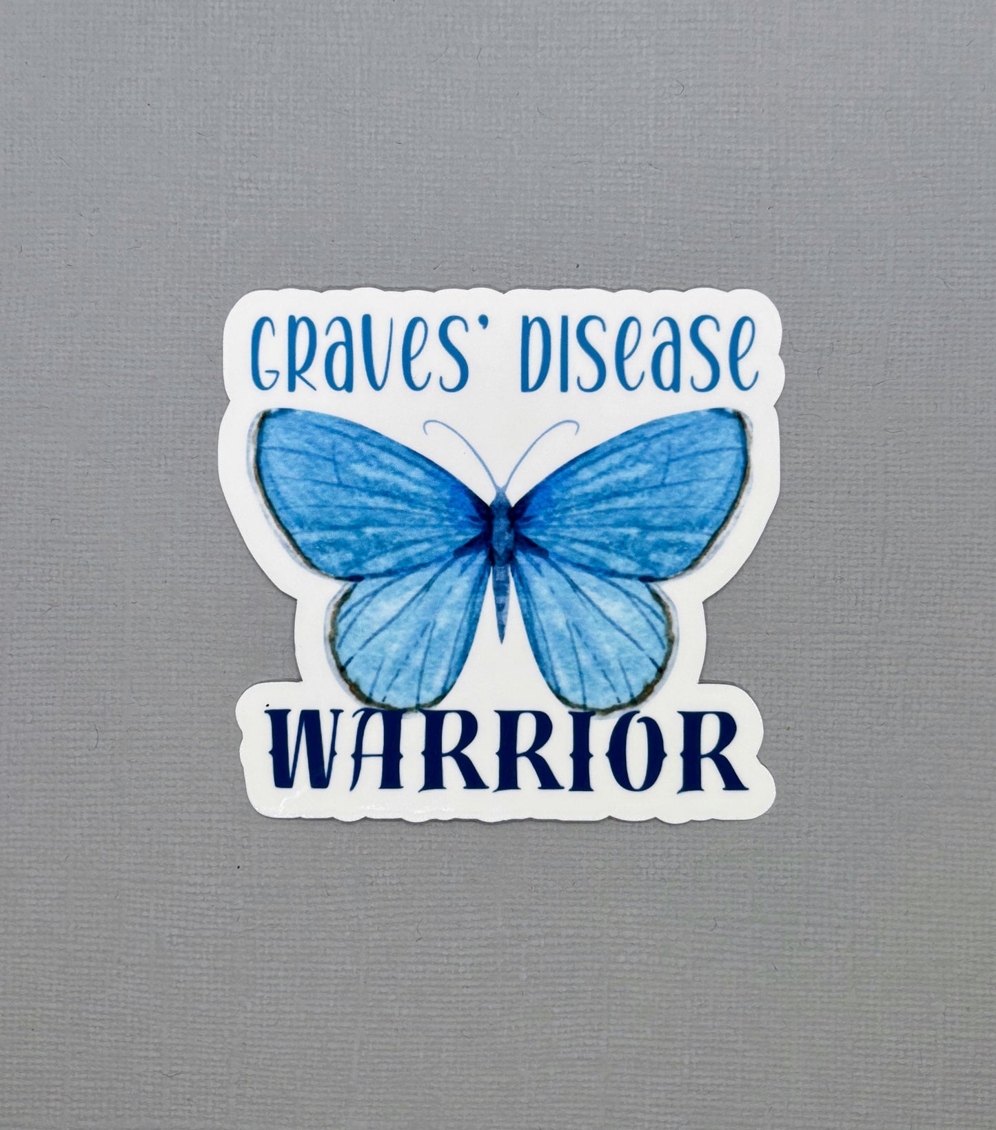 Grave's Disease Warrior Butterfly Sticker