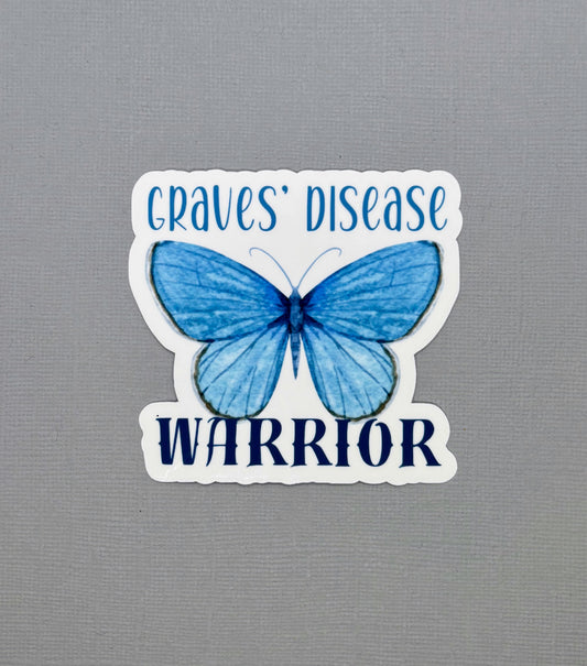 Grave's Disease Warrior Butterfly Sticker