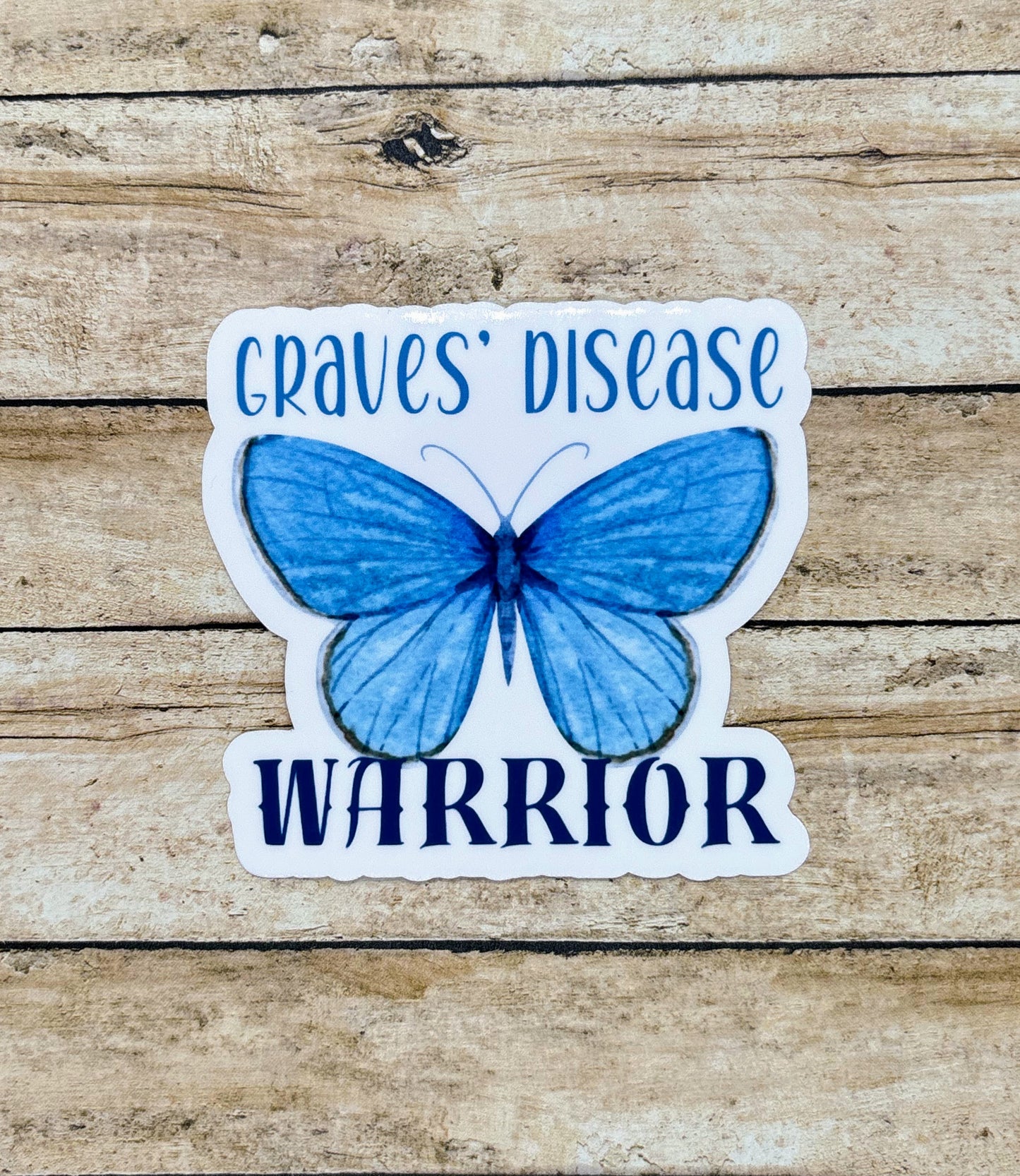 Grave's Disease Warrior Butterfly Sticker