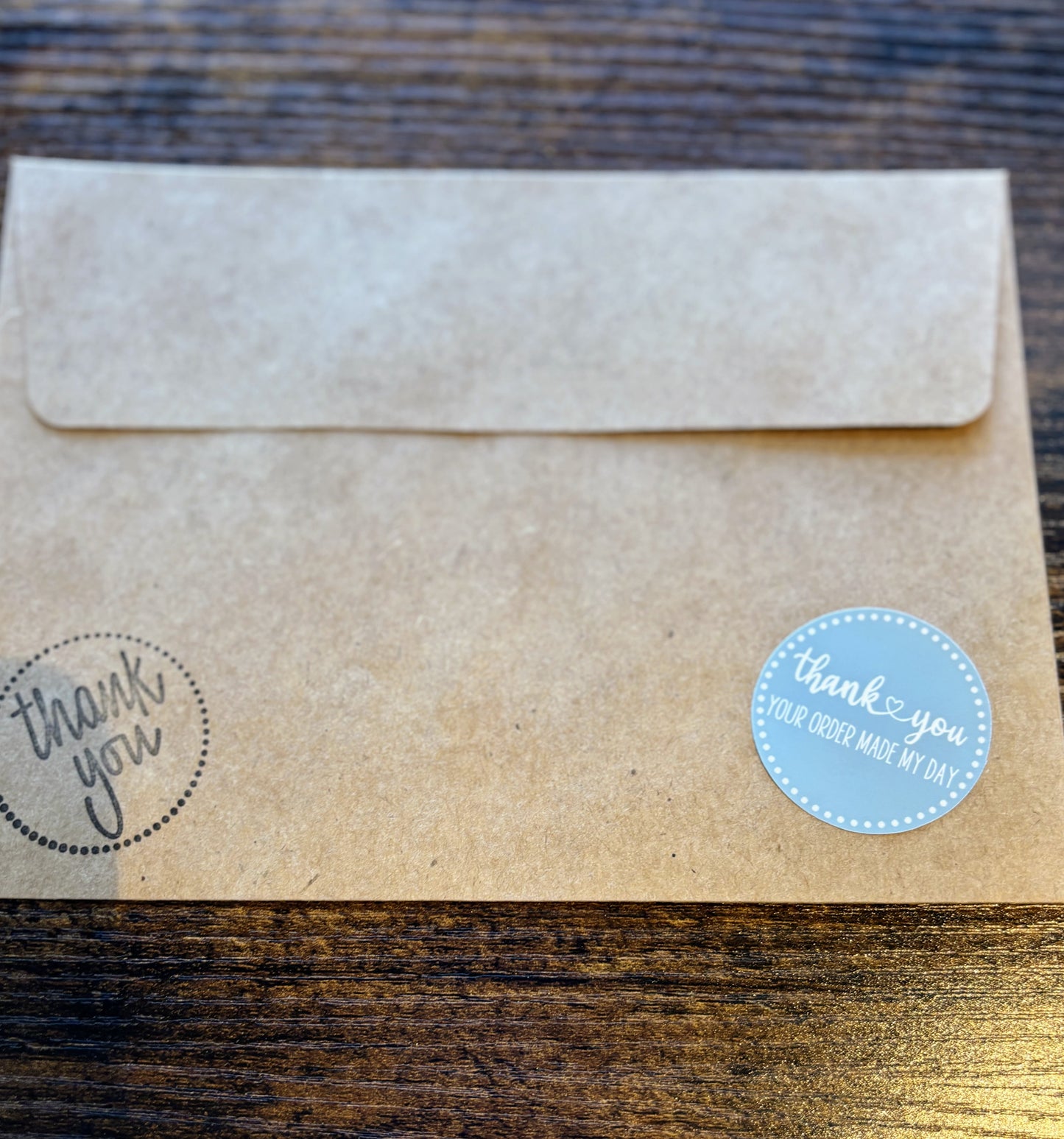 Thank you Your Order Made My Day Packaging Stickers - Boho Green