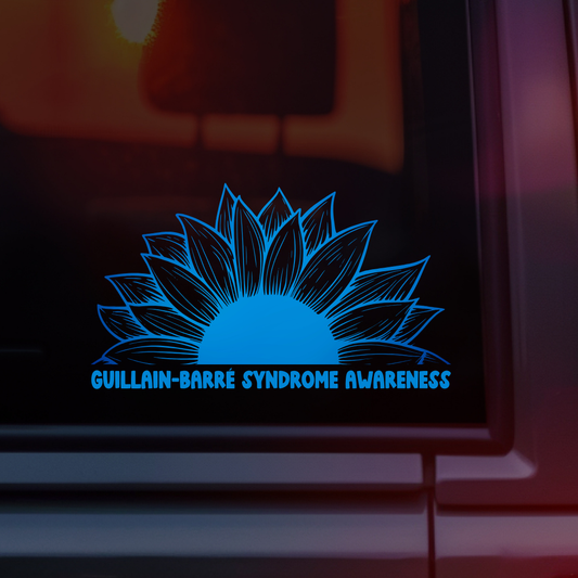 Guillain-Barre Syndrome Awareness Sunflower Car Decal