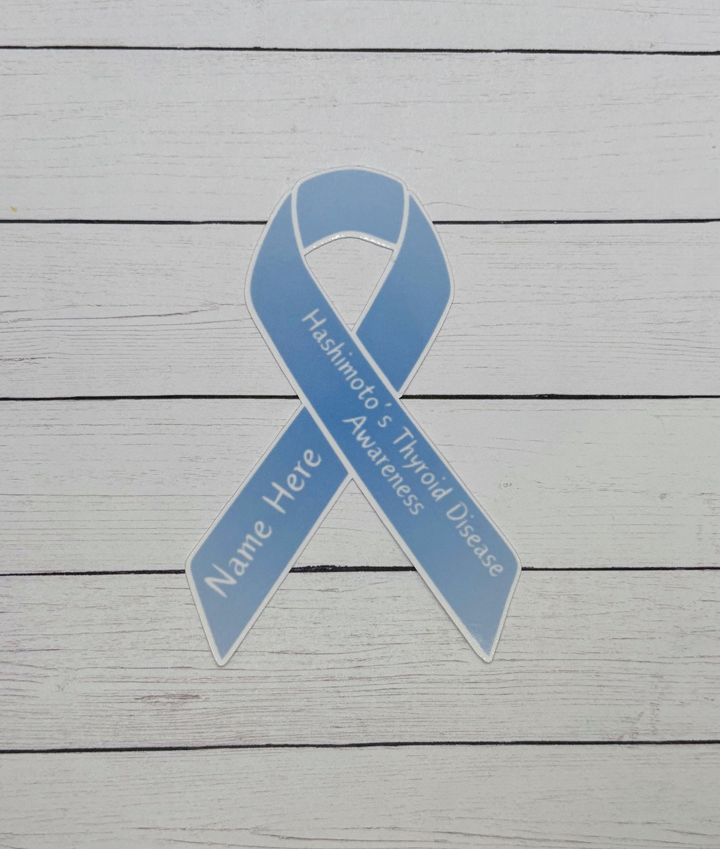 Hashimoto's Thyroid Disease Awareness Custom Ribbon Sticker