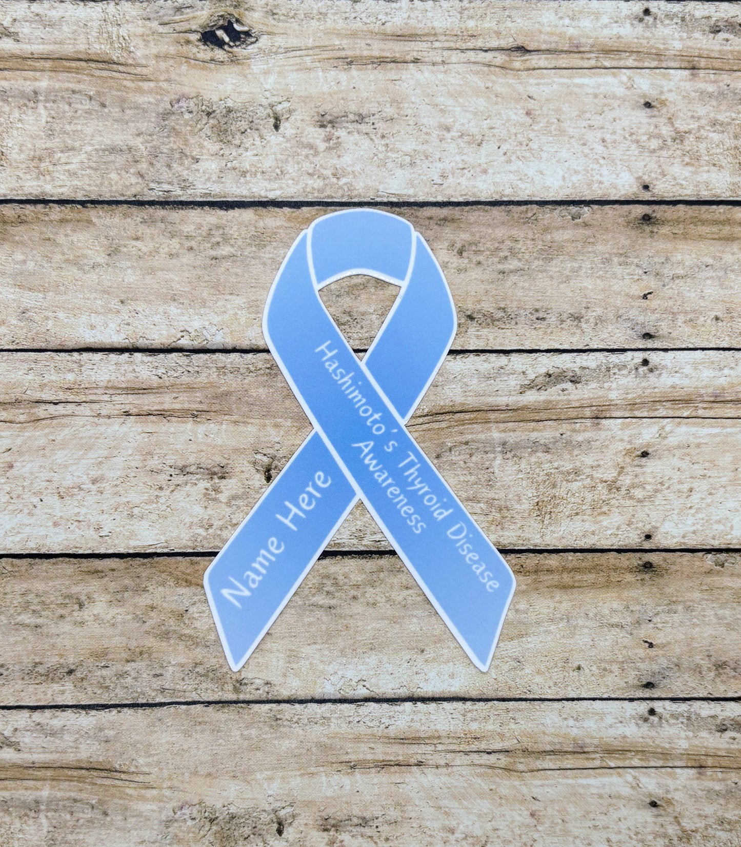 Hashimoto's Thyroid Disease Awareness Custom Ribbon Sticker