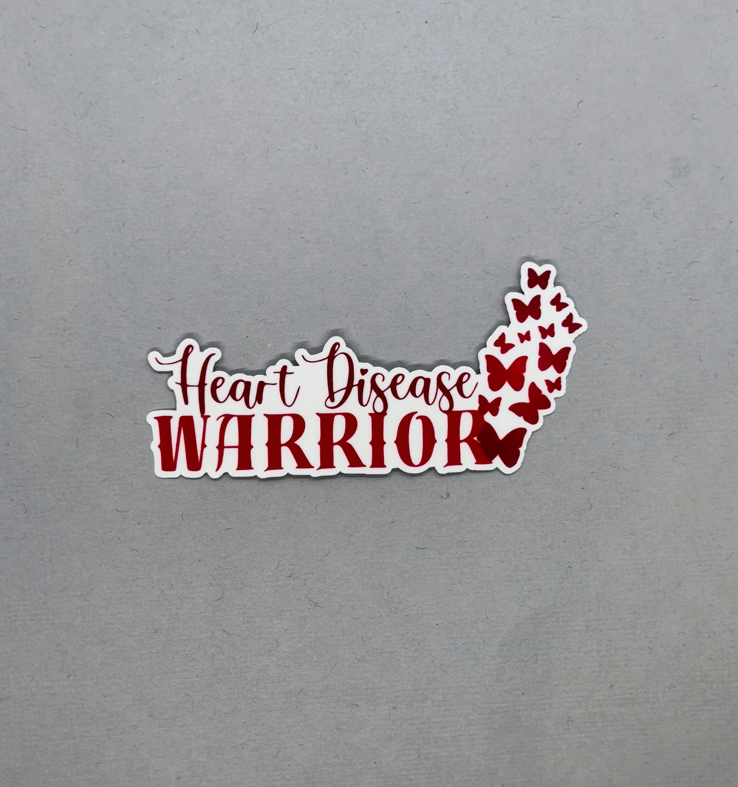 Heart Disease Warrior with Butterflies Sticker