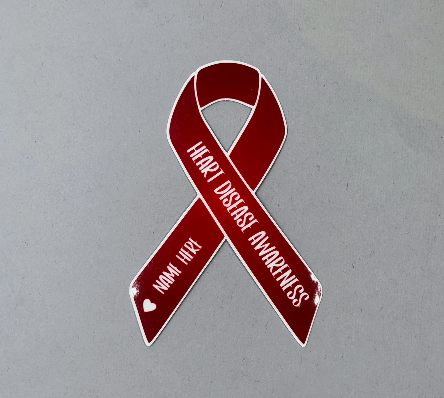 Heart Disease Awareness Custom Ribbon Sticker