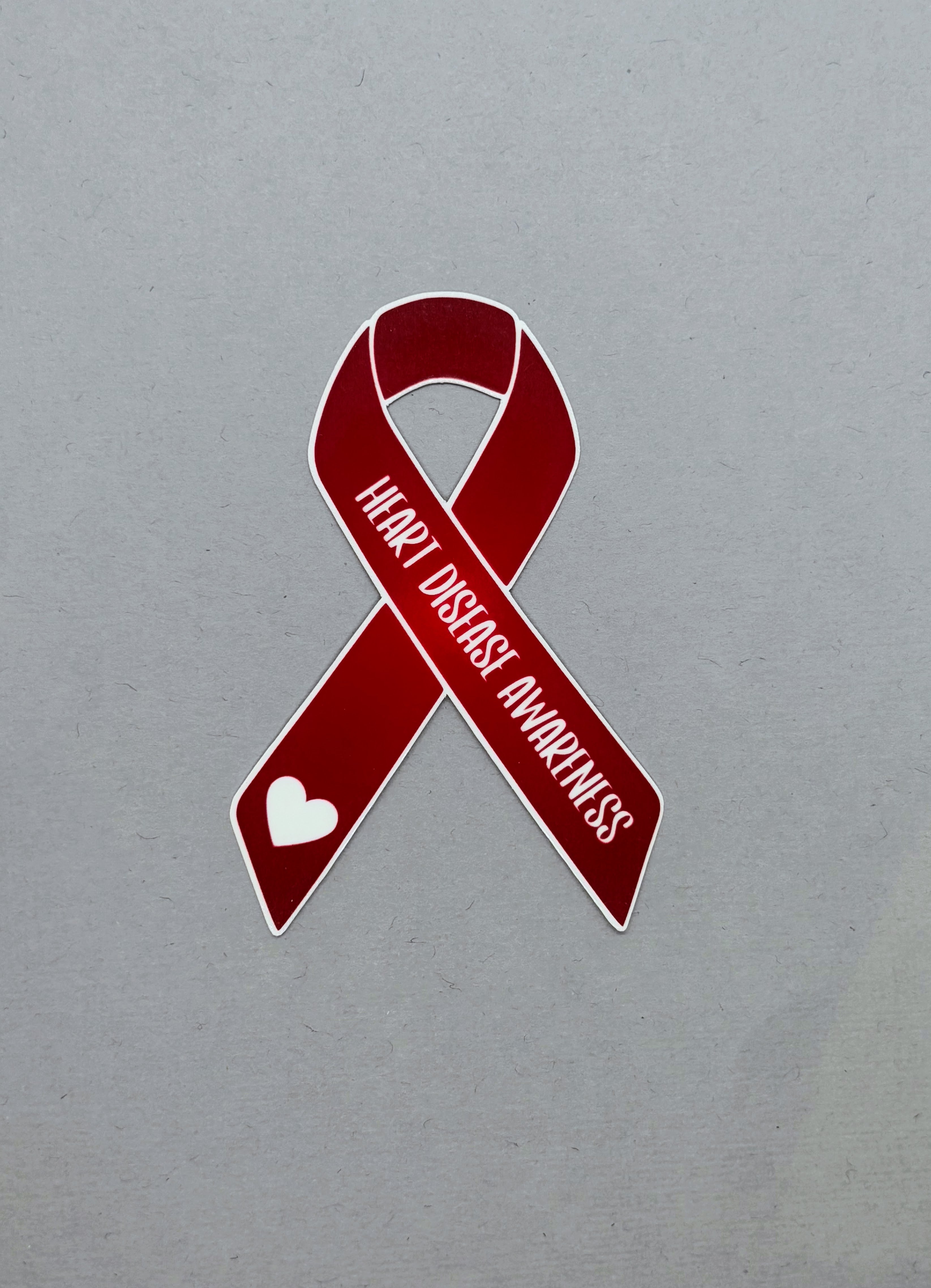 Heart Disease Awareness Ribbon Sticker – Made with Monday