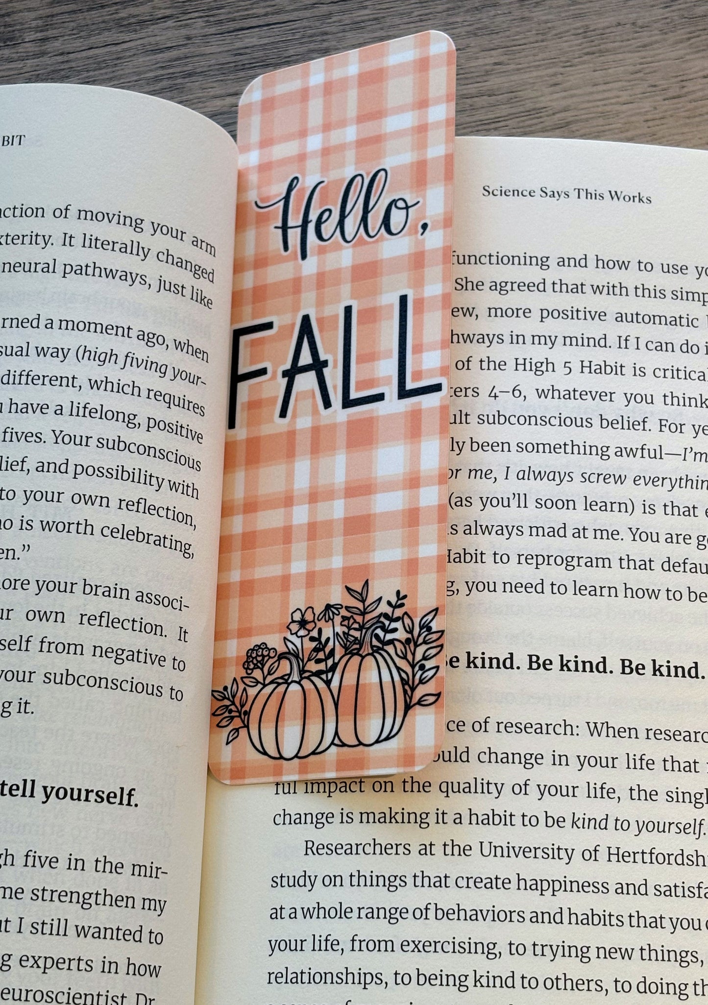 Hello, Fall Plaid Bookmark